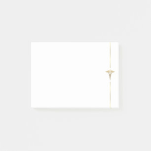 Minimale Gold Caduceus-symbolen Post-it® Notes