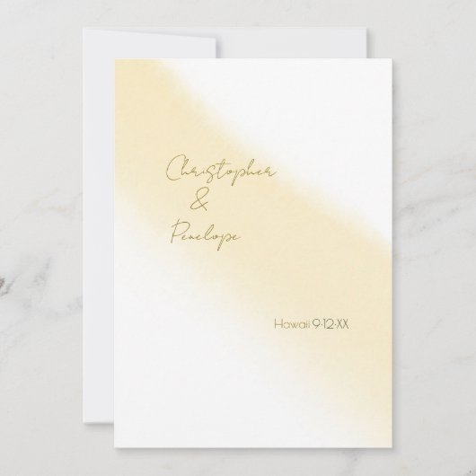 Minimale Gold Calligraphy Waterverf Sparen de Datu Kaart (Voorkant)