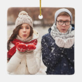 Minimale Gold Couples Keepomwille Photo Keramisch Ornament (Achterkant)