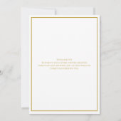 Minimale Gold Cross bruiloft uitnodiging (Achterkant)