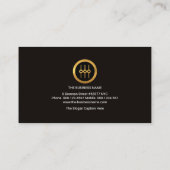 Minimale Gold Electric Wave Sound Engineer Visitekaartje (Achterkant)