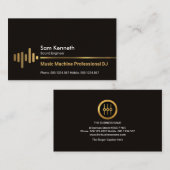 Minimale Gold Electric Wave Sound Engineer Visitekaartje (Voorkant / Achterkant)