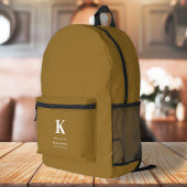 Minimale Gold Elegant Sophisticated Luxe Monogram Bedrukte Rugzak