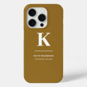 Minimale Gold Elegant Sophisticated Luxe Monogram Case-Mate iPhone Case (Achterkant)