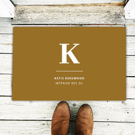 Minimale Gold Elegant Sophisticated Luxe Monogram Deurmat