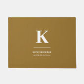 Minimale Gold Elegant Sophisticated Luxe Monogram Deurmat (Voorkant)