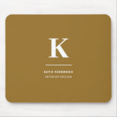 Minimale Gold Elegant Sophisticated Luxe Monogram Muismat (Voorkant)