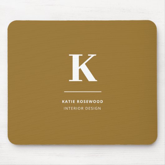 Minimale Gold Elegant Sophisticated Luxe Monogram Muismat (Voorkant)