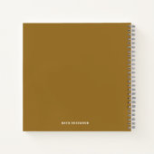 Minimale Gold Elegant Sophisticated Luxe Monogram Notitieboek (Achterkant)