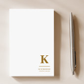 Minimale Gold Elegant Sophisticated Luxe Monogram Post-it® Notes
