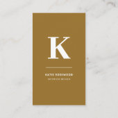 Minimale Gold Elegant Sophisticated Luxe Monogram Visitekaartje (Achterkant)