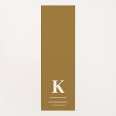 Minimale Gold Elegant Sophisticated Luxe Monogram Yogamat (Voorkant)
