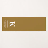 Minimale Gold Elegant Sophisticated Luxe Monogram Yogamat (Voorkant (horizontaal))