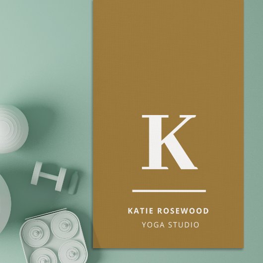 Minimale Gold Elegant Sophisticated Luxe Monogram Yogamat