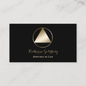 Minimale Gold- en Black Attorney Visitekaartje (Voorkant)