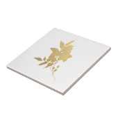 Minimale Gold Flower Bouquet Silhouette Tegeltje (Zijkant)