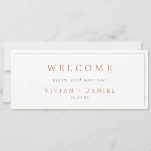 Minimale Gold Font Hanging Seader Chart (Achterkant)