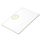 *~* Minimale Gold Glitter Monogram Initiaal Girly Notitieblok (Schuin)