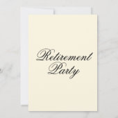 Minimale Gold Glitter Pensioen Partij Kaart (Achterkant)