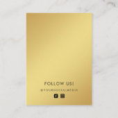 Minimale Gold-gradiënt uw Logo-oorscherm Visitekaartje (Achterkant)