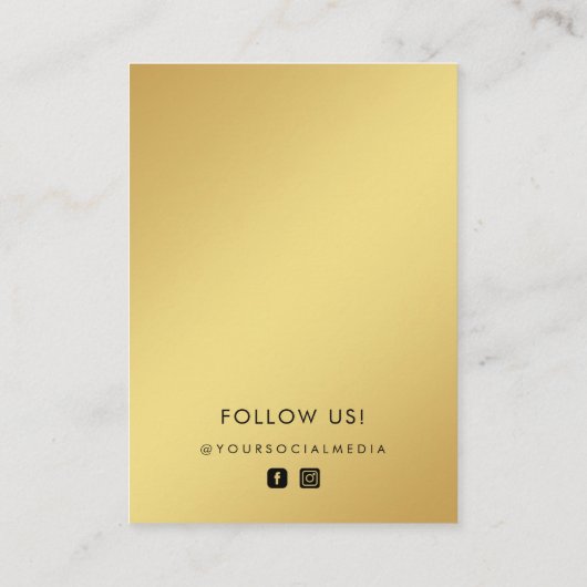 Minimale Gold-gradiënt uw Logo-oorscherm Visitekaartje (Achterkant)