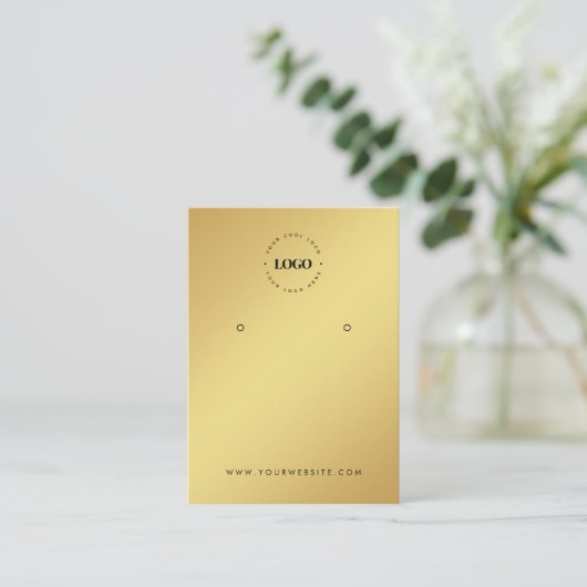 Minimale Gold-gradiënt uw Logo-oorscherm Visitekaartje (Staand voorkant)