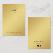 Minimale Gold-gradiënt uw Logo-oorscherm Visitekaartje (Voorkant / Achterkant)