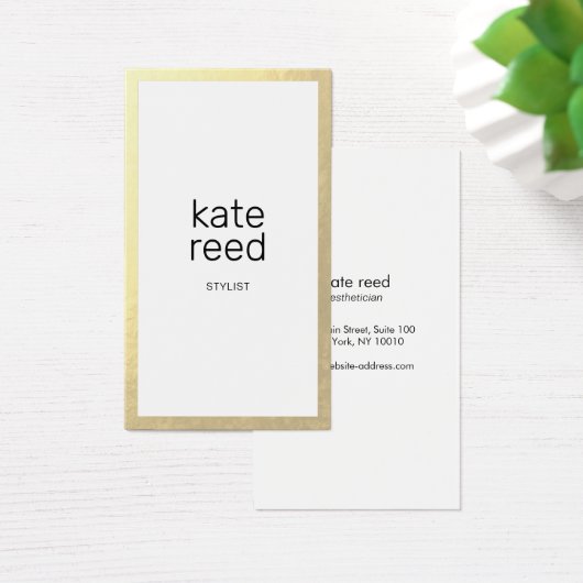 Minimale Gold-grens voor Chic Professional Visitekaartje (Bureau)