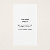 Minimale Gold-grens voor Chic Professional Visitekaartje (Achterkant)