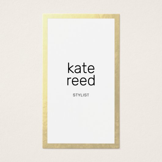 Minimale Gold-grens voor Chic Professional Visitekaartje (Voorkant)