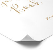 Minimale Gold Guest Book Sign Poster (Hoek)