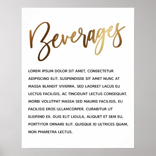 Minimale Gold Handwriting Simple Event Bevers Poster (Voorkant)