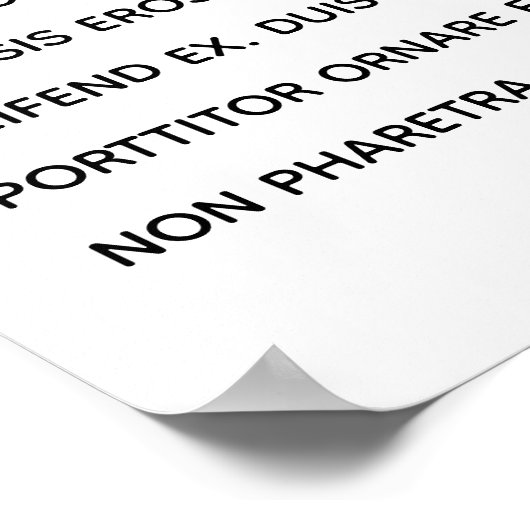 Minimale Gold Handwriting Simple Event Menu Poster (Hoek)