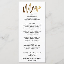 Minimale Gold Handwriting Simple Typografie Menu