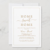 Minimale Gold Home Sweet Home Housewarming Party Kaart (Voorkant)