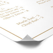 Minimale Gold Horizontale Alfabetische Zitkast Poster (Hoek)