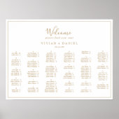 Minimale Gold Horizontale Alfabetische Zitkast Poster (Voorkant)