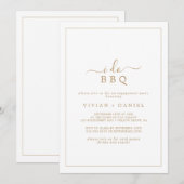 Minimale Gold I Do BBQ Engagement Party Kaart (Voorkant / Achterkant)