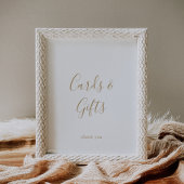 Minimale Gold-Kaarten en cadeaubonborden Poster