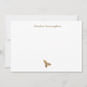 Minimale Gold Leaf Spray-flatbriefkaart Notitiekaartje (Voorkant)