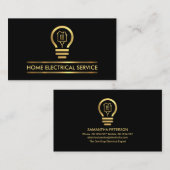 Minimale Gold Line Electricia-service Visitekaartje (Voorkant / Achterkant)