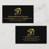 Minimale Gold Line Electricia-service Visitekaartje (Voorkant / Achterkant)