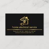 Minimale Gold Line Electricia-service Visitekaartje (Voorkant)