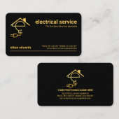 Minimale Gold Line-elektricien Visitekaartje (Voorkant / Achterkant)