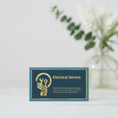 Minimale Gold Line Lijst Electrical Repair Visitekaartje (Staand voorkant)
