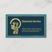 Minimale Gold Line Lijst Electrical Repair Visitekaartje (Voorkant)