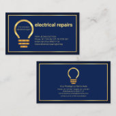 Minimale Gold Line Lijst Home Electricia Visitekaartje (Voorkant / Achterkant)