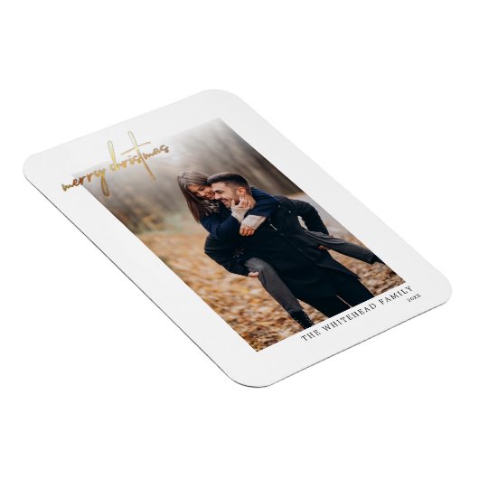 Minimale Gold Merry Kaart White Magneet (Rechterzijde)