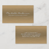Minimale Gold Metal Texture Background Visitekaartje (Voorkant / Achterkant)