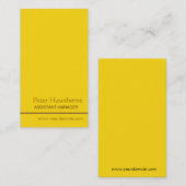 Minimale Gold Minimalist Professional Visitekaartje (Voorkant / Achterkant)